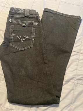 Bubblegum Dark Gray Women's Jeans with Contrast Stitching